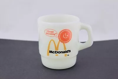 Vintage Fire King Mcdonalds “good Morning” Coffee Mug Anchor Hocking White Cup • $20