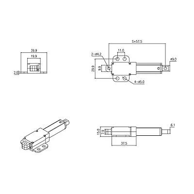 (30mm/s-20N)Micro Linear Actuator Mini Electric Linear Actuator Stroke 6 12V • $23.93