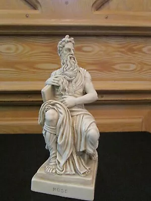 Vtg G. Ruggeri 8” Michelangelo Horns Of Moses 10 Commandments Sculpture Figurine • $19.99
