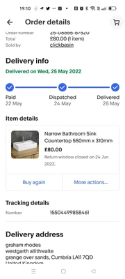 £20 • Buy Narrow Bathroom Sink Countertop 550mm X 310mm Ceramic White Basin