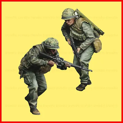 1/35 US Soldiers Vietnam War 1961 Resin Figure Model Kit Unpainted Unassembled • £13.16