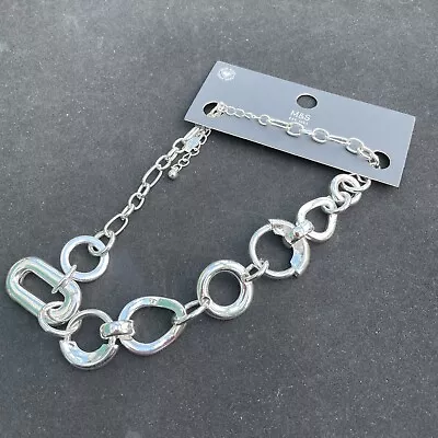 M&S Autograph Silver Metal Necklace Chain RRP £22.50 • £5