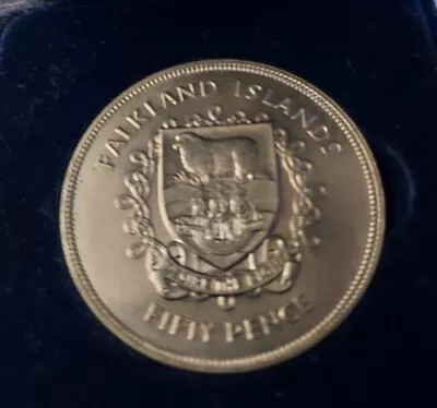 Falkland Islands Queen Elizabeth The Second 1952-1977 50 Pence Coin • £8.99