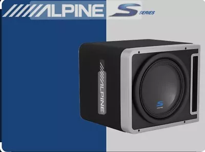 New Alpine S-sb12v Halo S Series Preloaded 12  Subwoofer Enclosure 600 Watts Rms • $325