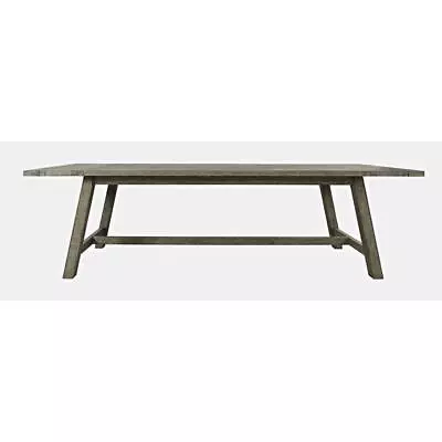 Rustic Distressed Pine 127  Trestle Counter Table With Two Leaves • $1751.98