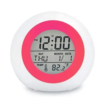 £9.99 • Buy Night Light Digital Alarm Clock Temperature Detect Batteries Operated Red