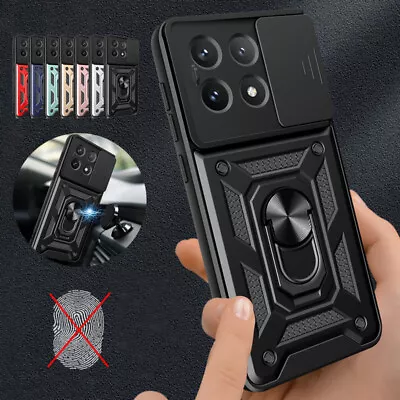 Magnet Armor Case For Xiaomi Poco X6 M6 Pro Redmi Note 13 12 11 Ring Stand Cover • £6.35