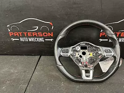 14 Vw Jetta Gli Black Leather Wrapped Steering Wheel With Accessory Control • $300