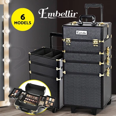 $134.95 • Buy Embellir Makeup Case Beauty Organiser Travel Professional Cosmetic Trolley Large