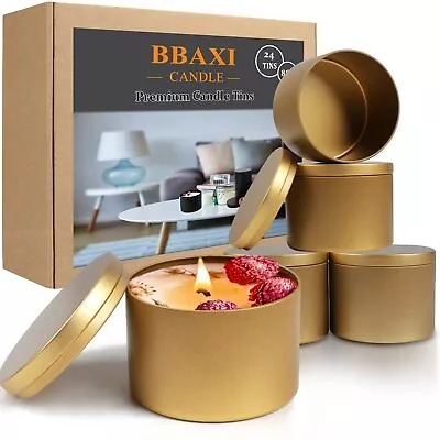 8 Oz Candle Tins 24 Pcs，Empty Candle Jars For Making Candles，DIY Candle Conta... • $30.87