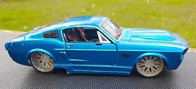 Maisto Metallic Blue 1967 Ford Mustang GT   PRO RUDZ  1:24scale. Unboxed. Read  • £9.75