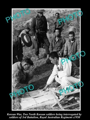 POSTCARD SIZE PHOTO OF KOREAN WAR AUSTRALIAN 3rd BATTALION WITH PRISONERS C1950 • £4.98