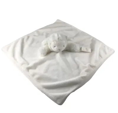 Carter's Plush White Lamb Security Blanket Lovey With Pacifier Holder • $12.99