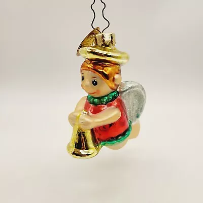 Vintage 2003 Mark Klaus Magic Memories Christmas Hand Blown Glass Angel Ornament • $5.99