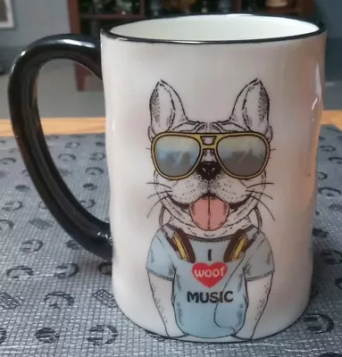 Hipster Dog  I WOOF Music  Coffee Mug. 16 Oz. • $10.99