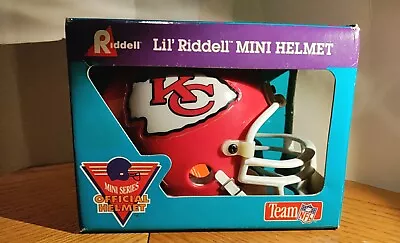 Riddell Mini Football Helmet Lil' Riddell Vintage KANSAS CITY CHIEFS (1994) New • $20