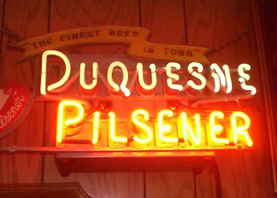 $3000 • Buy Duquesne Pilsener Beer Neon Sign - Vintage - Original 
