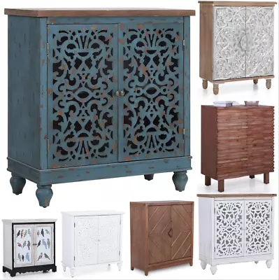 2 Doors Accent Cabinet Storage Decorative Cabinet Buffet&Sideboard Console Table • $199.99