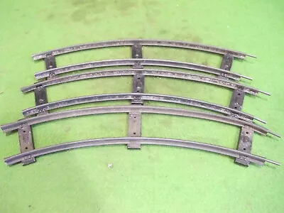 Vintage Marx Metal 2-Rail Wind-Up Toy Train Track Curved Lot Of 3 • $2.95