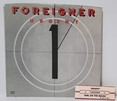 FOREIGNER Urgent 45 RPM Picture Sleeve ONLY W/ Jukebox Title Strip *D7 • $5.40