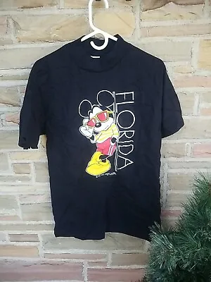 Vintage Mickey Mouse Disney Velva Sheen T Shirt Sz L USA Single Stitch Florida • $22.22