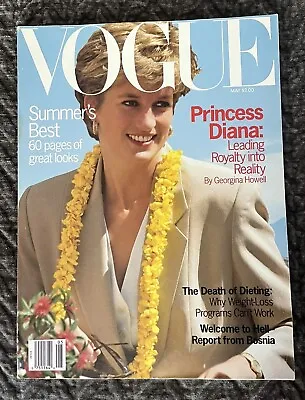 Vogue Magazine May 1993 Princess Diana Cover • $23