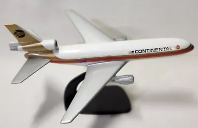 Continental Airlines Trijet Wood Aircraft Model Jet DC-10 Vintage 11  X 9.5  • $47.99