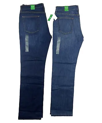Mens Blue Jeans Size 34x32 Straight Leg Stretch Denim Dip 2 Pair Lot Brand New • $32