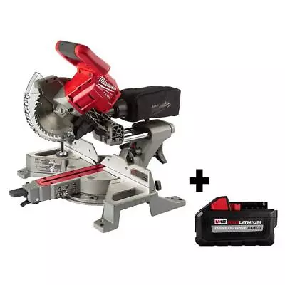 Milwaukee Sliding Miter Saw 7-1/4  18V Electric-Brake Positive-Stops W/ Battery • $578.26