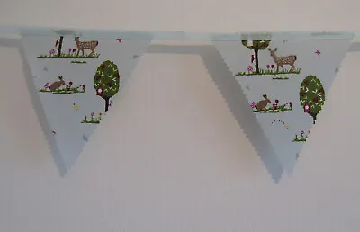 £5 • Buy Woodland Deer Bunting Clearance Nursery Party Decoration Fabric Handmade 