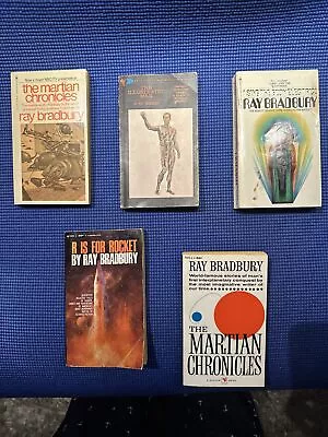 Ray Bradbury Vintage Paperback Book Lot Of 5 Martian Chronicles 1960s 1970s • $28