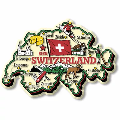 Switzerland Jumbo Country Magnet By Classic Magnets • $8.99