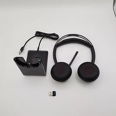 Poly Voyager Focus 2 UC Wireless Headset /w Microphone Connect PC/Mac/Mobile Via • $35