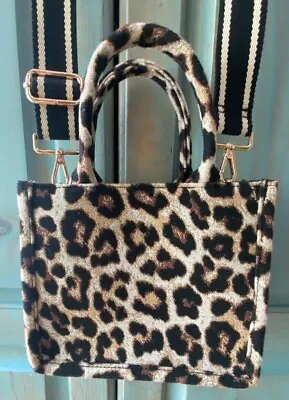 H&M Crossbody Bag In Leopard Print Small Handbag 2022 • $40