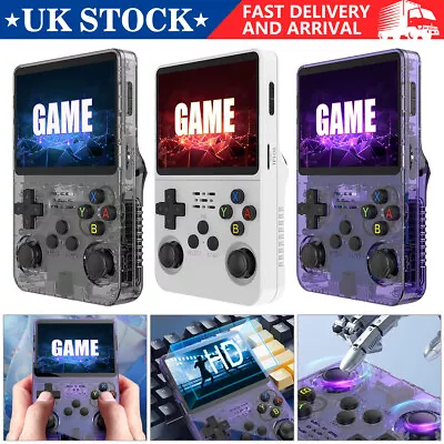 R36S Best Handheld Game Console Emulator Retro 64GB 15000+ Games 3.5  IPS Screen • £62.85