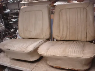 1964 1965 Chevy Pontiac Olds Buick White A Body Bucket Seat Cores & Tracks GM • $775