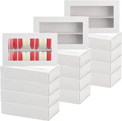 Macaron Gift Box White Bakery Boxes With Clear Window Cookie Packaging Box • $29.99