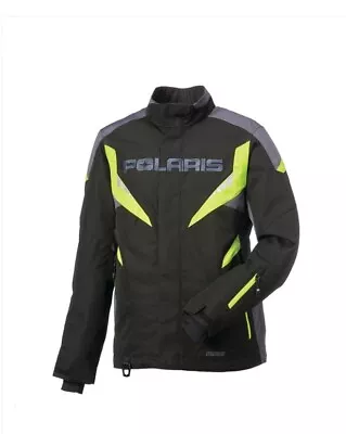 Polaris Mens Size Lg Tech54 Northstar Snowmobile Jacket Black/lime Green • $79.99