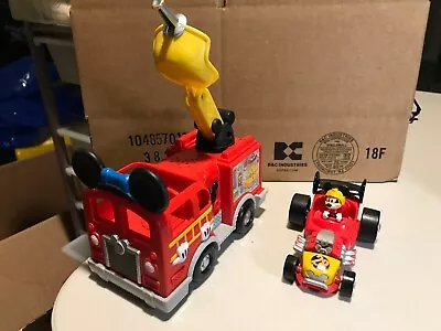 Disney Mickey Mouse Fire Truck And  Number 28 Drag Racer • $7.99