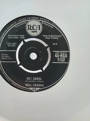 NEIL SEDAKA: Oh Carol (7  POP Vinyl 1959) • £1.50