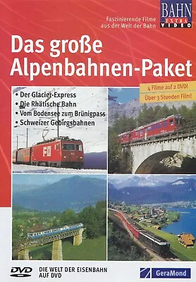 DAS GROSSE ALPENBAHNEN-PAKET - 4 FILME AUF  2 DVD ! - Glacier-Express U.a. • £20.64
