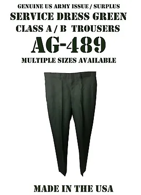 MEN'S US ARMY DRESS GREEN CLASS A B UNIFORM PANTS MILITARY Pick Your Size • $19.95