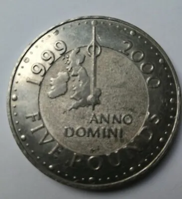 1999-2000 £5 Five Pound Coin Millenium Anno Domini Uncirculated • £14.99