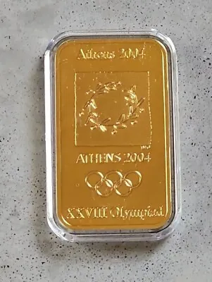 Limited Edition Olympic Host Cities 24ct Gold Layered Ingot | Athens 2004 • £6