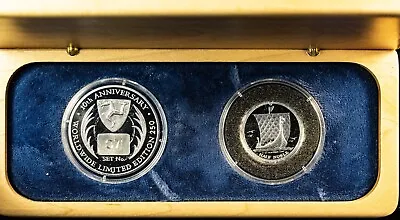 1994 Isle Of Man Rare Platinum & Silver 2 Coin Set #71 Of 250 • $1395