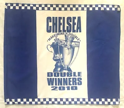 Chelsea Flag 2010 Double Winners Premier League Champions FA Cup • £19.95