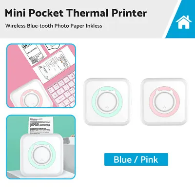 $11.99 • Buy Mini Pocket Thermal Printer Blue-tooth Photo Paper Inkless