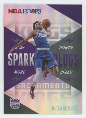 2020-21 Hoops Spark Plugs De'aaron Fox Sacramento Kings #1 • $5.50