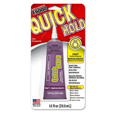 £8.75 • Buy E6000 QUICK HOLD Craft Contact Adhesive Glue - Thin Quick Dry - Clear USA 1 Oz