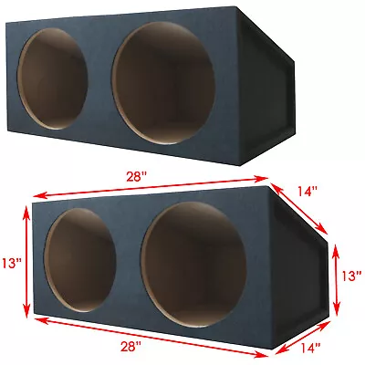 1x Audiotek Dual 10  Ford  Mustang Subwoofer Box Enclosure 1  MDF Wood Car Audio • $69